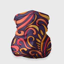 Бандана-труба Абстрактный цветочный узор, цвет: 3D-принт