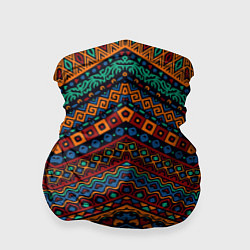 Бандана-труба Этнический орнамент зигзаги, цвет: 3D-принт