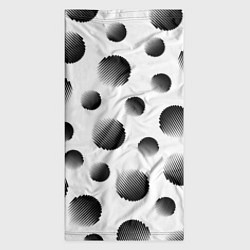 Бандана-труба Черные полосатые шары на белом, цвет: 3D-принт — фото 2