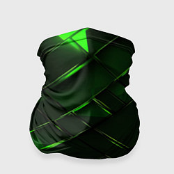 Бандана-труба Зеленые элементы абстракция, цвет: 3D-принт