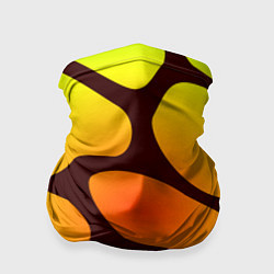 Бандана-труба Коричневая сеть с цветными пятнами, цвет: 3D-принт