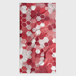 Бандана-труба Кибер Hexagon Красный, цвет: 3D-принт — фото 2