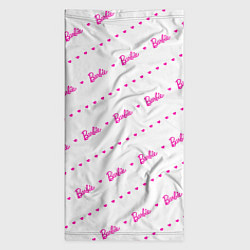 Бандана-труба Барби паттерн - логотип и сердечки, цвет: 3D-принт — фото 2