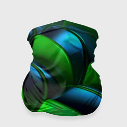 Бандана-труба Зеленые абстрактные элементы, цвет: 3D-принт