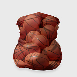 Бандана-труба Узор с баскетбольными мячами, цвет: 3D-принт