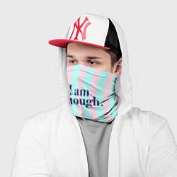 Бандана-труба I am Kenough - фраза и костюм Кена в полоску, цвет: 3D-принт — фото 2