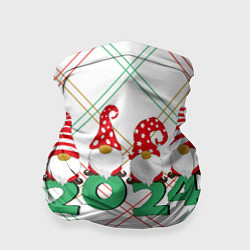 Бандана-труба Новогодние гномы 2024, цвет: 3D-принт