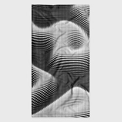 Бандана-труба Чёрно белый точечный абстрактный фон, цвет: 3D-принт — фото 2