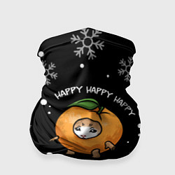 Бандана-труба Счастливый котенок - Новый год, цвет: 3D-принт