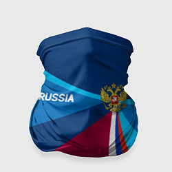 Бандана-труба Герб и триколор России с геометрией, цвет: 3D-принт