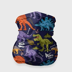 Бандана-труба Мультяшные динозавры, цвет: 3D-принт