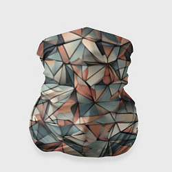 Бандана-труба Маленькие треугольники сепия, цвет: 3D-принт