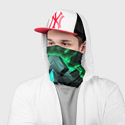 Бандана-труба Абстрактное ощущение зелени, цвет: 3D-принт — фото 2