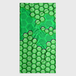 Бандана-труба Зелёная энерго-броня из шестиугольников, цвет: 3D-принт — фото 2