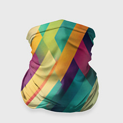 Бандана-труба Цветные диагональные полосы, цвет: 3D-принт