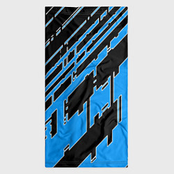 Бандана-труба Синие линии на чёрном фоне, цвет: 3D-принт — фото 2
