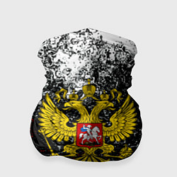 Бандана-труба Герб РФ брызги красок, цвет: 3D-принт