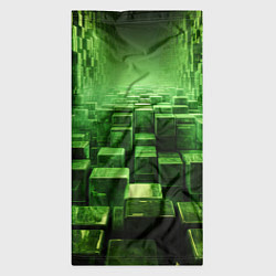 Бандана-труба Зеленые квадраты в лабиринте, цвет: 3D-принт — фото 2