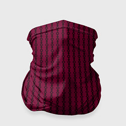 Бандана-труба Полосы цепочки красно-пурпурный, цвет: 3D-принт