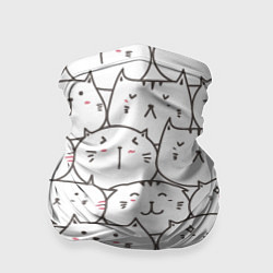 Бандана-труба Упитанные котики, цвет: 3D-принт