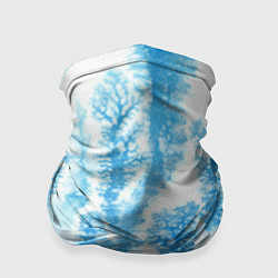Бандана-труба Морозный узор акварель, цвет: 3D-принт