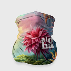 Бандана-труба Гавайские тропические цветы - алоха, цвет: 3D-принт
