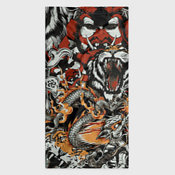 Бандана-труба Самурай дракон и тигр, цвет: 3D-принт — фото 2