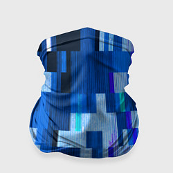 Бандана-труба Синий глитч, цвет: 3D-принт