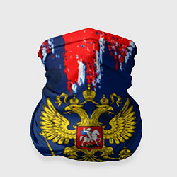 Бандана-труба Россия краски герб, цвет: 3D-принт