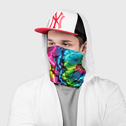 Бандана-труба Трещина - неон, цвет: 3D-принт — фото 2