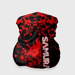 Бандана-труба Cyberpunk samurai красные краски, цвет: 3D-принт