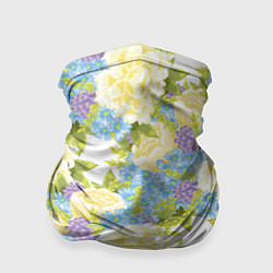 Бандана-труба Пышные цветы, цвет: 3D-принт