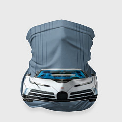 Бандана-труба Bugatti Centodieci - белая бугатти чентодиечи, цвет: 3D-принт