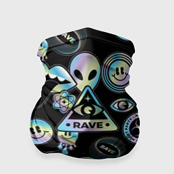 Бандана-труба Rave gradient, цвет: 3D-принт