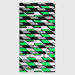 Бандана-труба Зелёные четырёхугольники на белом фоне, цвет: 3D-принт — фото 2