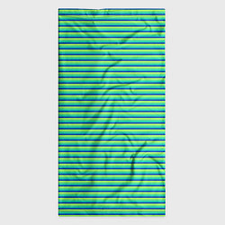Бандана-труба Зелёный в синюю полоску, цвет: 3D-принт — фото 2