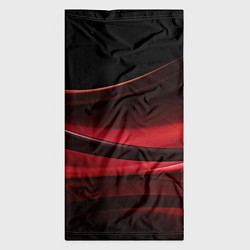 Бандана-труба Темная красная абстракция на черном фоне, цвет: 3D-принт — фото 2