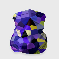 Бандана-труба Мозаика фиолетовая, цвет: 3D-принт