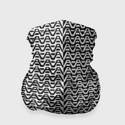 Бандана-труба Чёрно-белые волнистые линии, цвет: 3D-принт