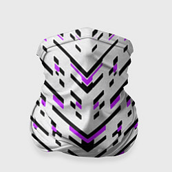 Бандана Black and purple stripes on a white background