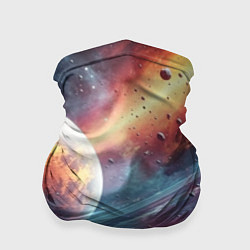 Бандана-труба Объемный космос и планеты, цвет: 3D-принт