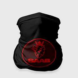 Бандана-труба Saab red logo, цвет: 3D-принт