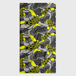 Бандана-труба Шестиугольная текстура желтого камуфляжа, цвет: 3D-принт — фото 2