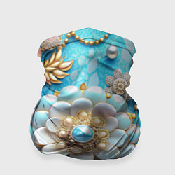 Бандана-труба Цветы и жемчуг, цвет: 3D-принт