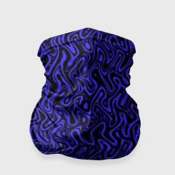 Бандана-труба Чёрно-синий абстрактный узор, цвет: 3D-принт