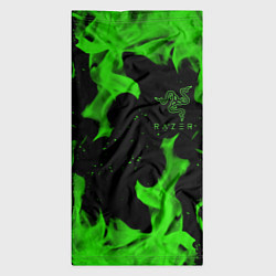 Бандана-труба Razer зелёный огонь, цвет: 3D-принт — фото 2