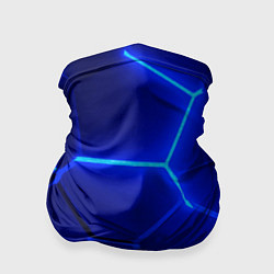 Бандана-труба Текстура темных синих неоновые плиты, цвет: 3D-принт