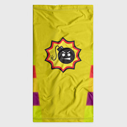 Бандана-труба Serious Sam logo - yellow geometry, цвет: 3D-принт — фото 2