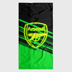 Бандана-труба Arsenal geometry line green, цвет: 3D-принт — фото 2