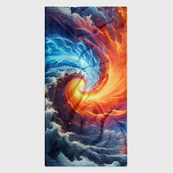 Бандана-труба Столкновение двух стихий - инь янь, цвет: 3D-принт — фото 2